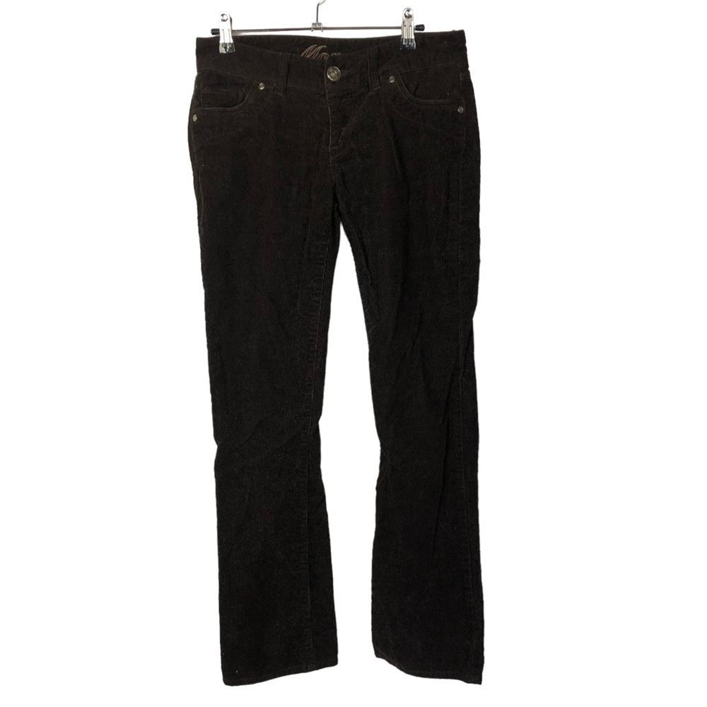 Delia's Dark Brown Corduroy Straight Leg Y2K Pants 5/6S